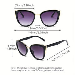 Cat Eye Sunglasses Vintage Gradient Lens UV400