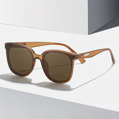 Square Frame Sunglasses Minimalist Metal Decor Glasses UV400