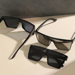 UV400 Large Square Sunglasses One piece Sun Shades