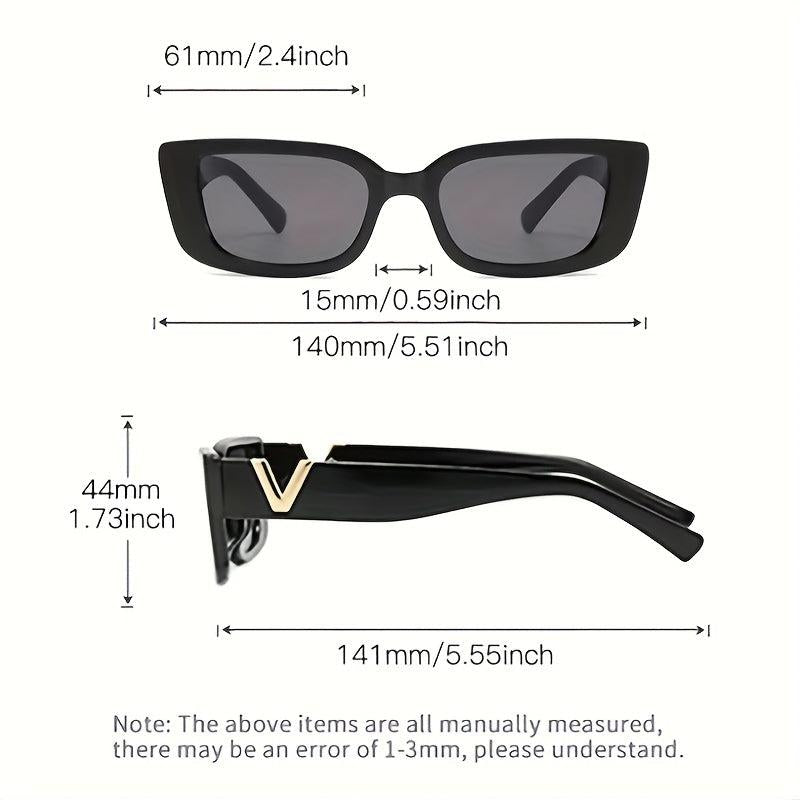 Vintage Cat Eye Sunglasses Gradient Lens Square Frame