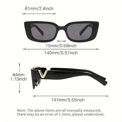 Vintage Cat Eye Sunglasses Gradient Lens Square Frame