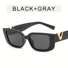 Vintage Cat Eye Sunglasses Gradient Lens Square Frame