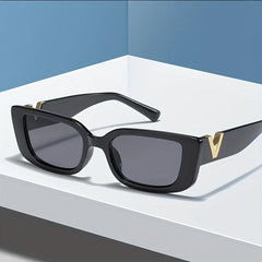 Vintage Cat Eye Sunglasses Gradient Lens Square Frame
