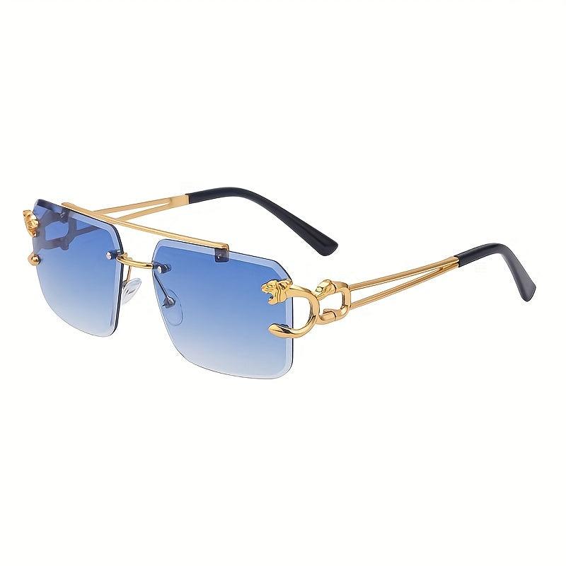Top Bar Aviator Sunglasses Hollow Out Temple UV400