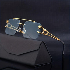 Top Bar Aviator Sunglasses Hollow Out Temple UV400