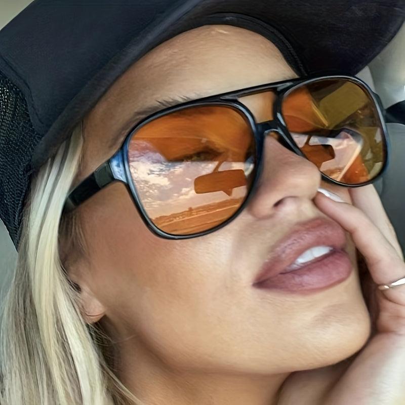 Top Bar Aviator Sunglasses Retro Outdoor Glasses for Driving Travel