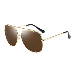 Oversized Aviator Sunglasses UV 400 Gradient Lens