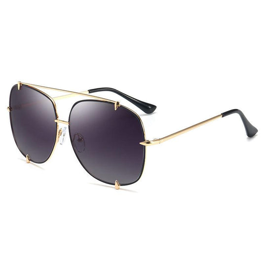 Oversized Aviator Sunglasses UV 400 Gradient Lens