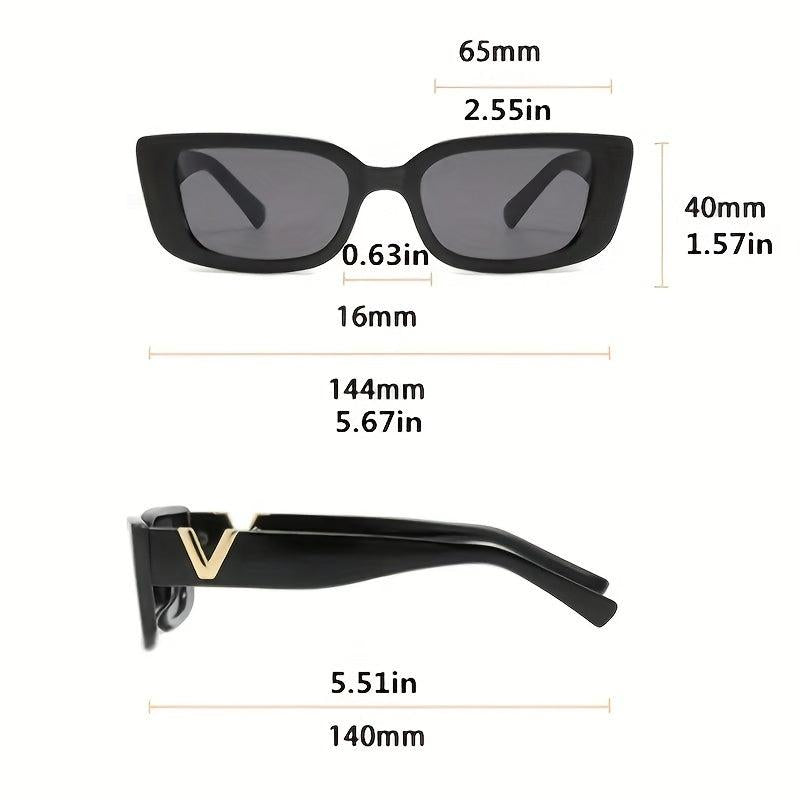 Y2K Rectangle Frame Sunglasses UV400