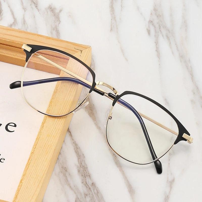 Clear Lens Glasses Metal Frame Anti Light Eyewear