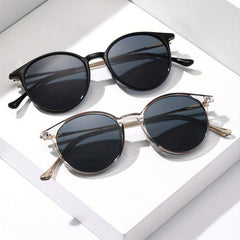 Cat Eye Sunglasses Round Frame Vintage Glasses UV400