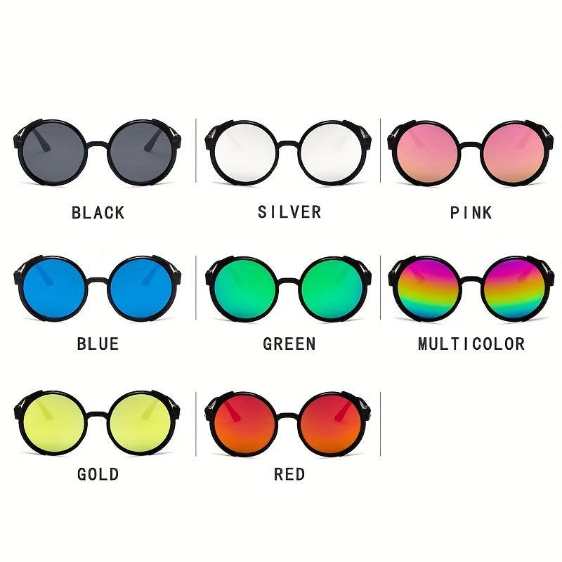 Steampunk Round Sunglasses Vintage Metal Retro Sun Glasses