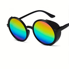 Steampunk Round Sunglasses Vintage Metal Retro Sun Glasses