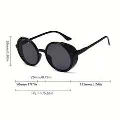 Steampunk Round Sunglasses Vintage Metal Retro Sun Glasses