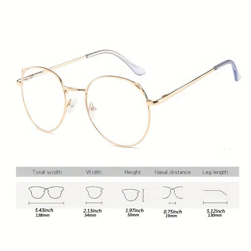 Metal Cat Ear Glasses Girls Eye Protection Frame