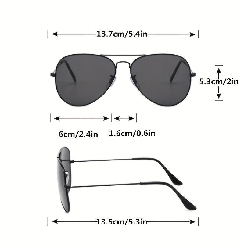 Vintage Oval Aviator Sunglasses Metal Hiking Sunshade Eyeglasses
