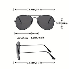 Vintage Oval Aviator Sunglasses Metal Hiking Sunshade Eyeglasses