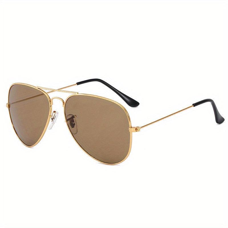 Vintage Oval Aviator Sunglasses Metal Hiking Sunshade Eyeglasses