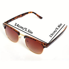 Vintage Retro Half Frame Sunglasses UV Protection