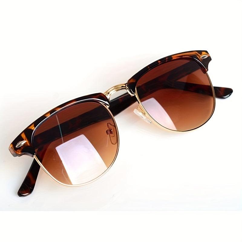 Vintage Retro Half Frame Sunglasses UV Protection