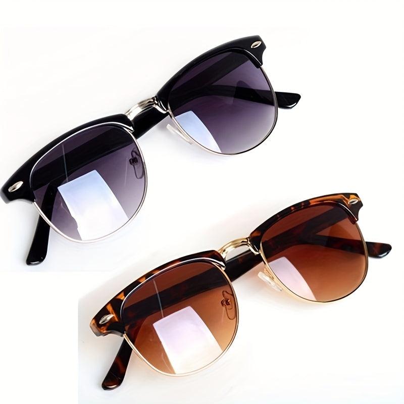 Vintage Retro Half Frame Sunglasses UV Protection