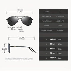 Women Aviator Polarized Sunglasses Classic Sunshade Glasses Vintage