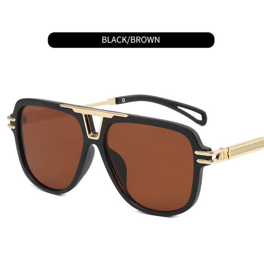 Oversized Aviator Sunglasses Gold Frame Vintage Sun Glasses