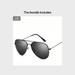 Classic Aviator Polarized Sunglasses Metal Sunshades