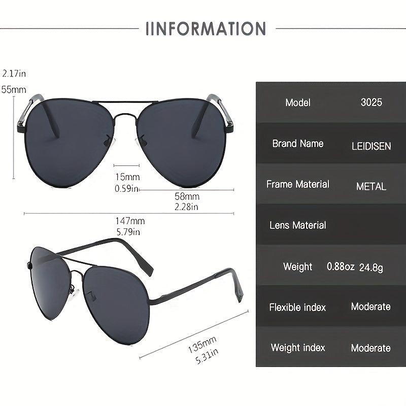 Classic Aviator Polarized Sunglasses Metal Sunshades