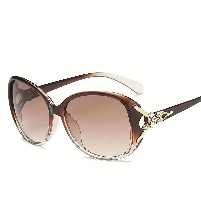 Oval Frame Sunglasses for Men Women Gradient Lens UV400