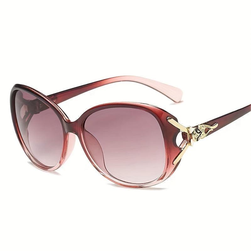 Oval Frame Sunglasses for Men Women Gradient Lens UV400