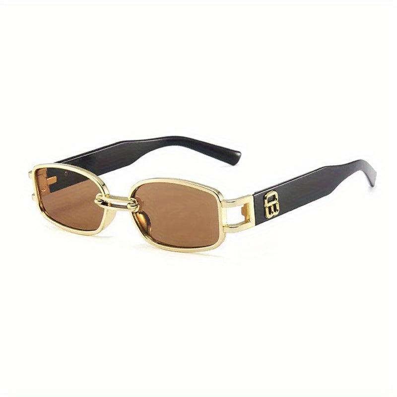 Vintage Rectangle Sunglasses 70's Square Thick Frame UV400 Protection