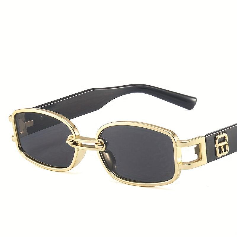 Vintage Rectangle Sunglasses 70's Square Thick Frame UV400 Protection