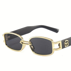 Vintage Rectangle Sunglasses 70's Square Thick Frame UV400 Protection