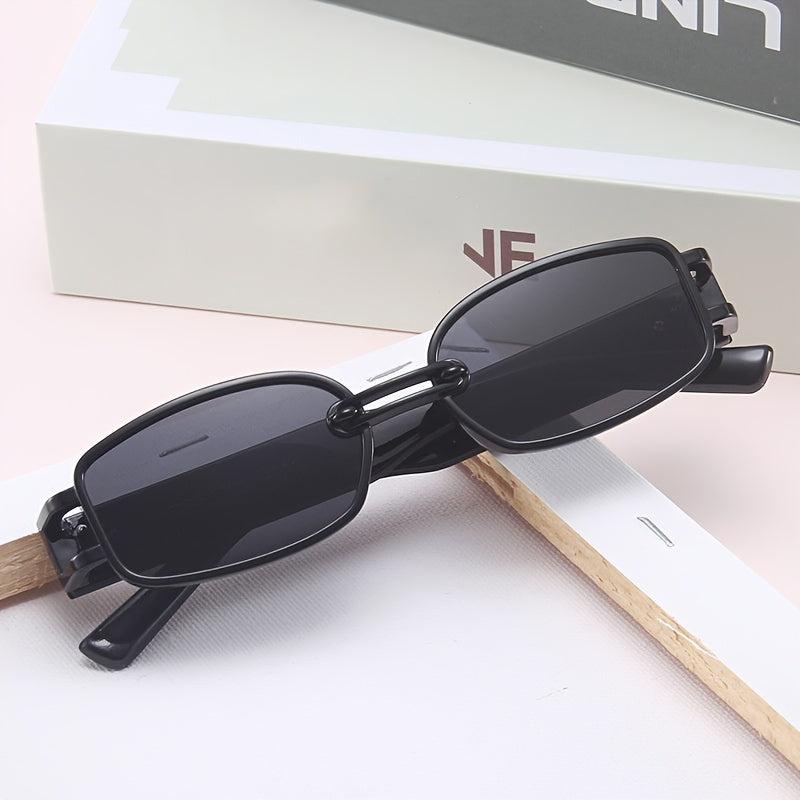 Vintage Rectangle Sunglasses 70's Square Thick Frame UV400 Protection