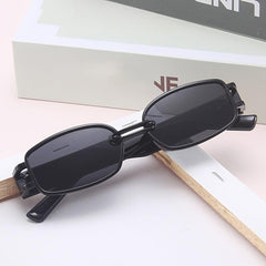 Vintage Rectangle Sunglasses 70's Square Thick Frame UV400 Protection