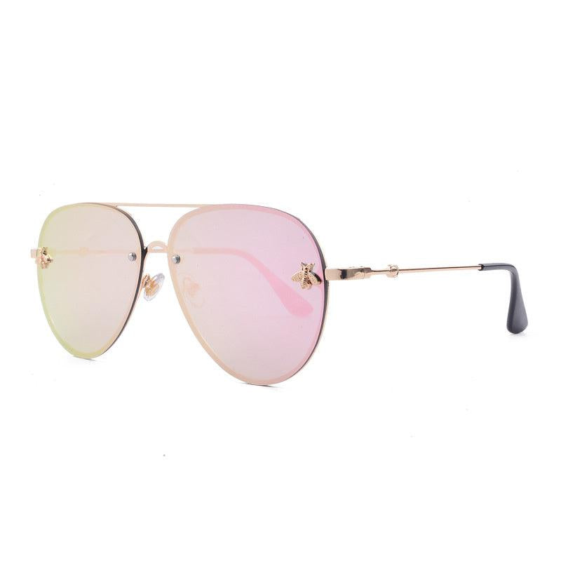 Vintage Aviator Sunglasses Metal Gradient Women's Eyewear