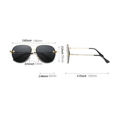 Vintage Aviator Sunglasses Metal Gradient Women's Eyewear