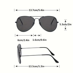 Vintage Aviator Sunglasses Thin Metal Temple UV400