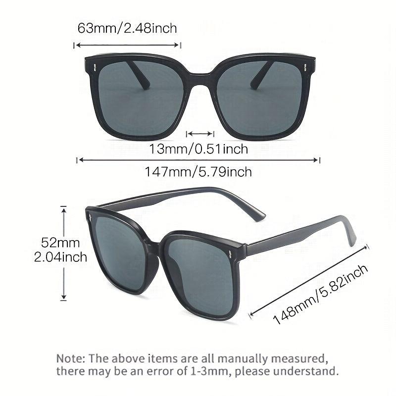 Square Frame Sunglasses Oversized Cat Eye Glasses UV Blocking