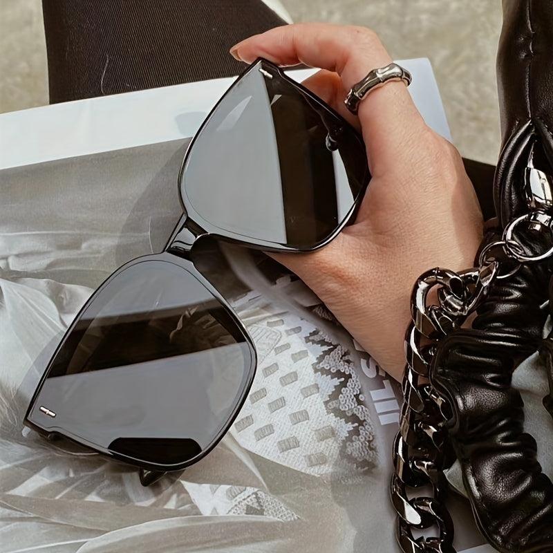 Square Frame Sunglasses Oversized Cat Eye Glasses UV Blocking