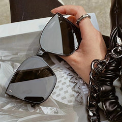 Square Frame Sunglasses Oversized Cat Eye Glasses UV Blocking