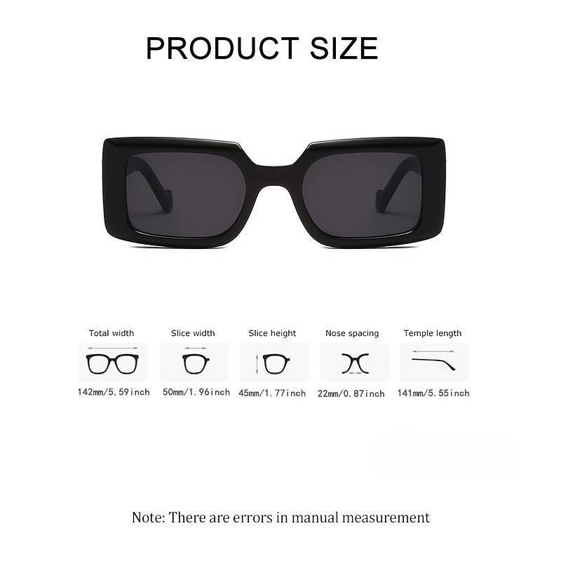 Vintage Rectangular Frame Polarized Sunglasses Women