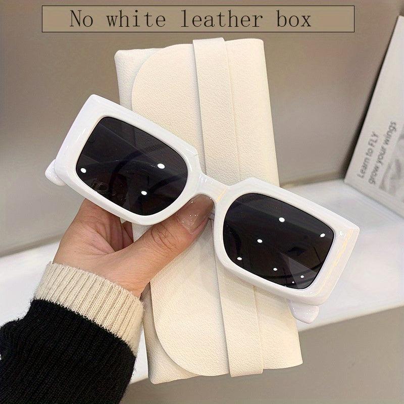 Vintage Rectangular Frame Polarized Sunglasses Women