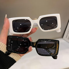 Vintage Rectangular Frame Polarized Sunglasses Women