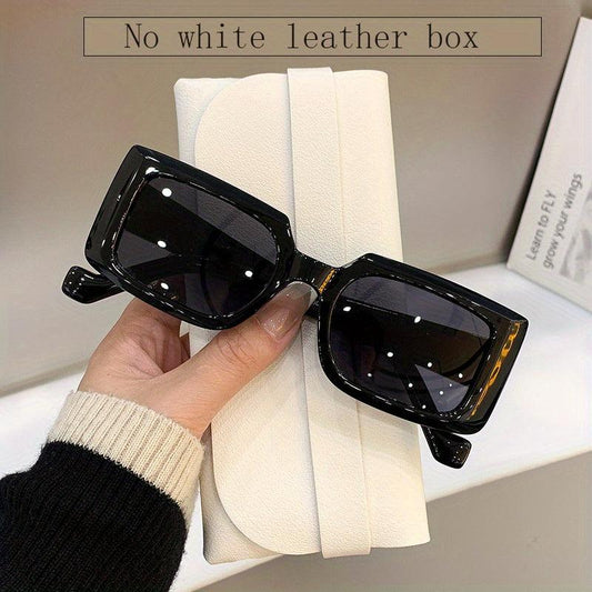Vintage Rectangular Frame Polarized Sunglasses Women