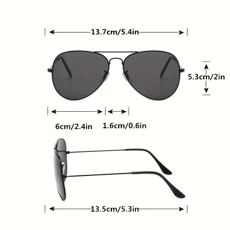 Metal Oval Frame Mirror Lens Aviator Sunglasses UV400