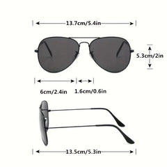 Metal Oval Frame Mirror Lens Aviator Sunglasses UV400