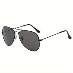 Metal Oval Frame Mirror Lens Aviator Sunglasses UV400