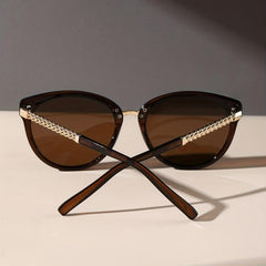 Cat Eye Sunglasses Chain Decor Temple Eyewear UV400